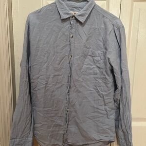 Mollusk One Pocket Linen Long Sleeve Button Up Shirt